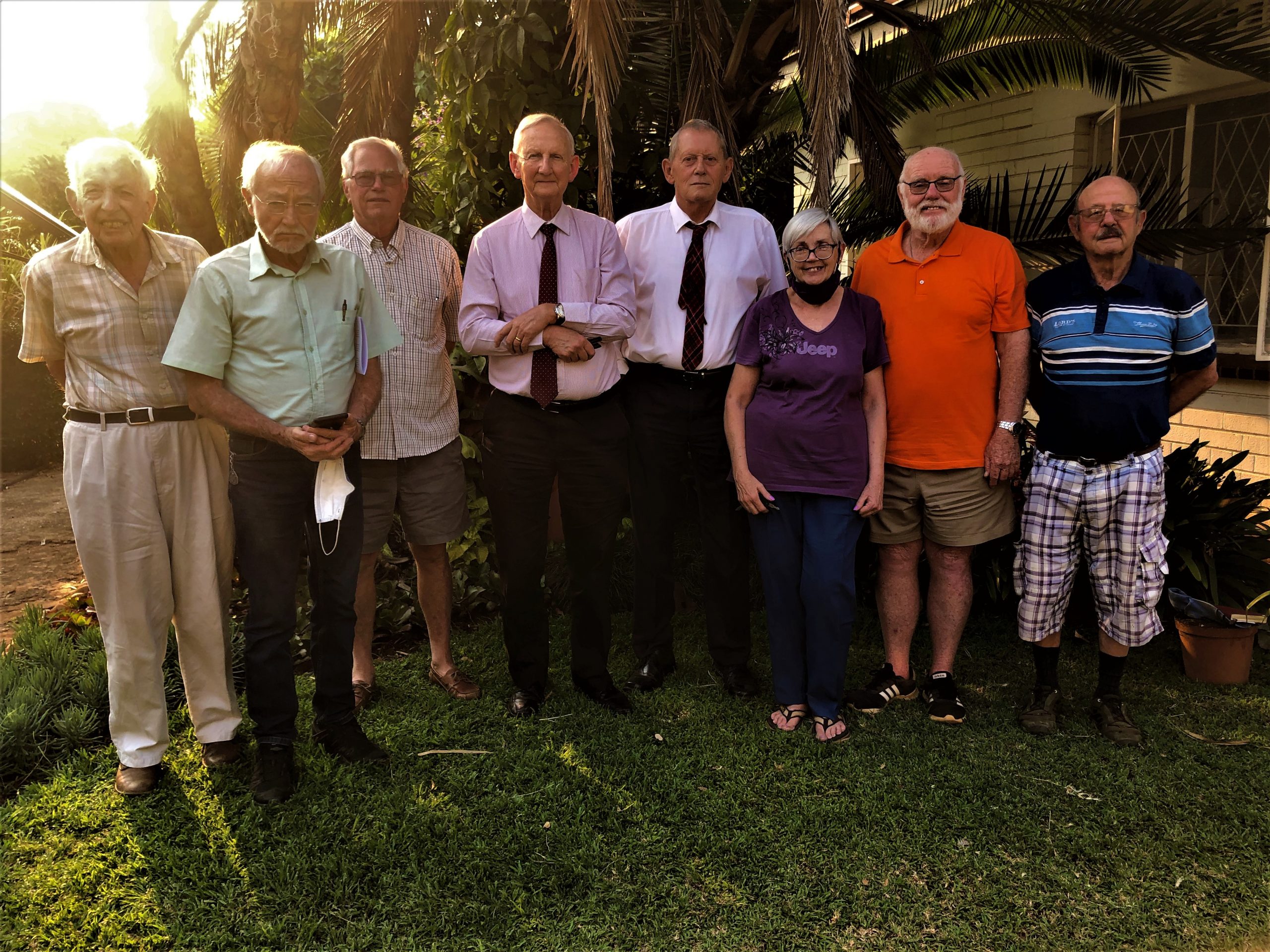 L to R : Robin Taylor, John McCarthy, Kevin Atkinson (Chair), Tim Tanser, Fraser Edkins (Editor), Marian McClymont (Hon Treasurer and Secretary), Doug McClymont ( Mash Branch Chair), Charles Castelin . Absent:Ray Roberts.