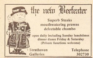 THE BEEFEATER RESTAURANT IN HARARE
(From the talk by Llew Hughes - A Trip Down Zimbabwe's Gourmet Lane")