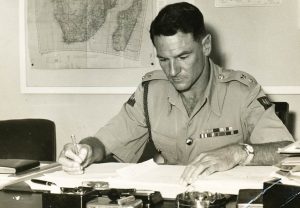 DON GRAINGER GIVEN THE TASK OF FORMING THE RHODESIA AND NYASALAND CORPS OF SIGNALS
(Photo from Inez Grainger's HSZ talk "Don Grainger's Life")
