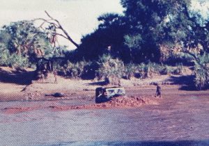 Wading through a River